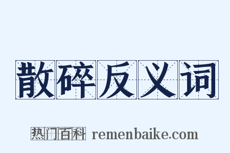 散碎反义词是什么意思的图片